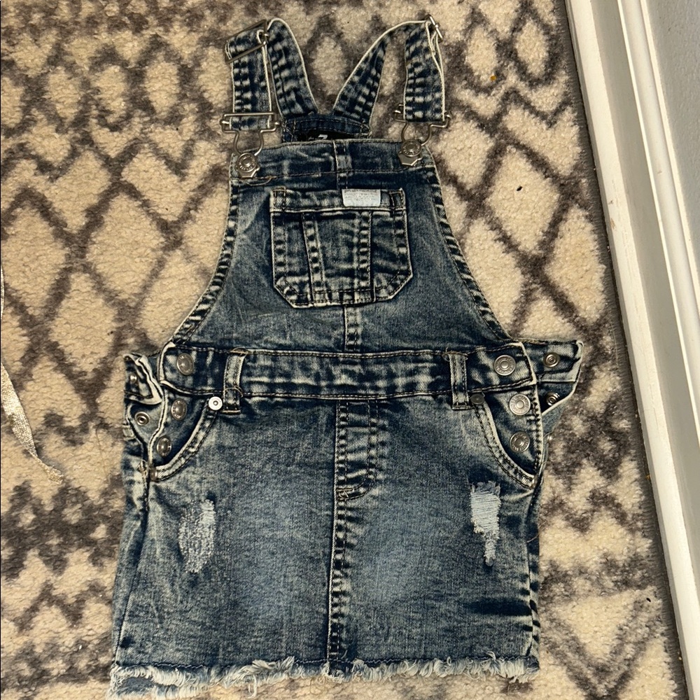Kids Denim Overall Skirt